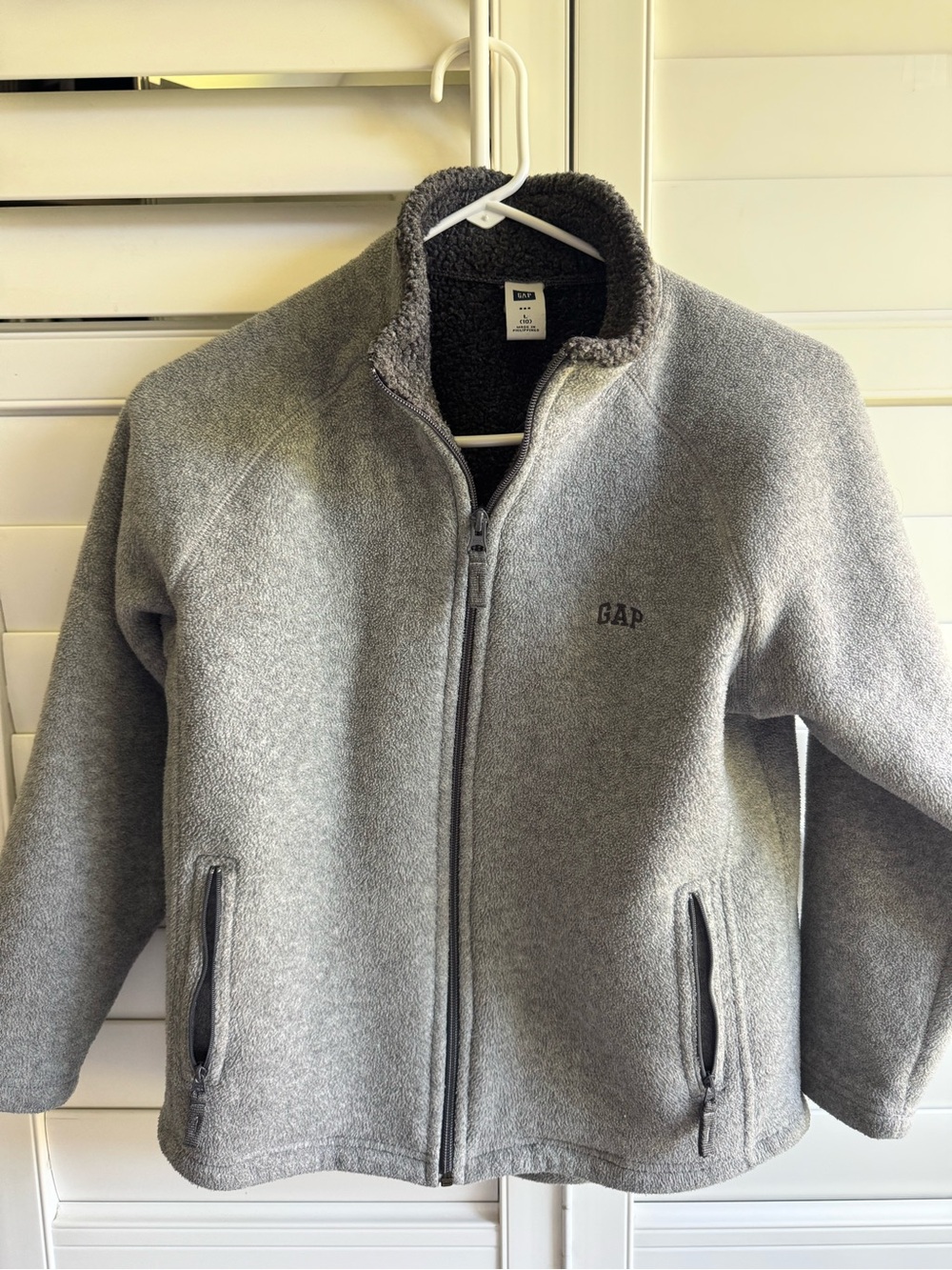 GAP Kids Gray Full-Zip Fleece Jacket